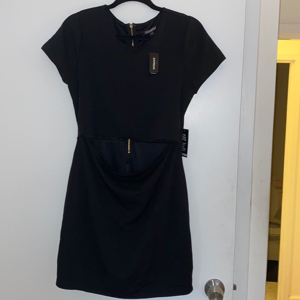 Express mini dress with exposed crop top